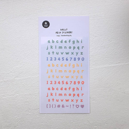 Stickers Lettres minuscules et chiffres #2 N°1135 Suatelier