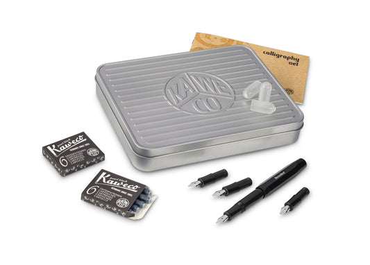Kaweco Calligraphy Set – Stylo Plume + 4 Plumes kit boite metallique noir