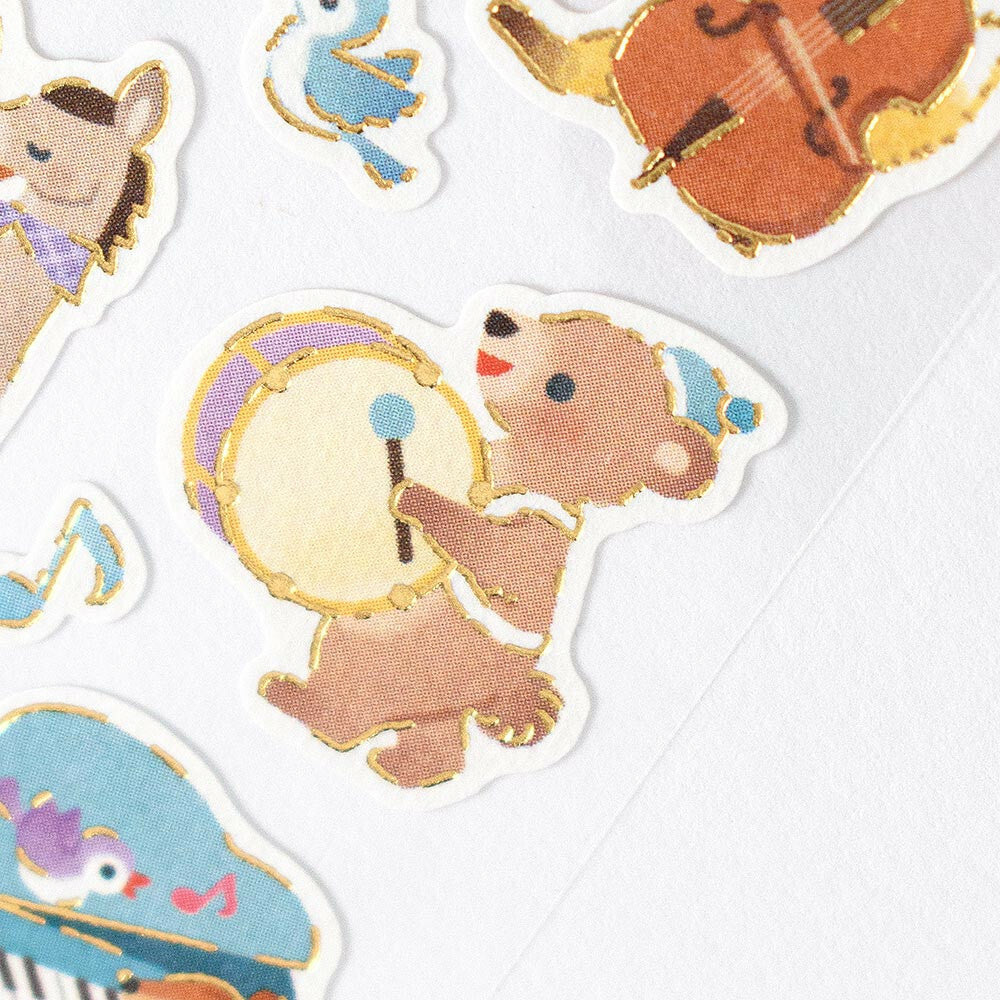 stickers-japonais-musique-animaux-dores vue 3