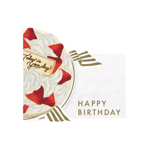 Carte anniversaire - Pop up Gâteau fraise