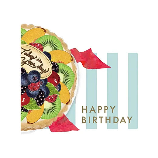 Carte anniversaire - Pop up Tarte fruit