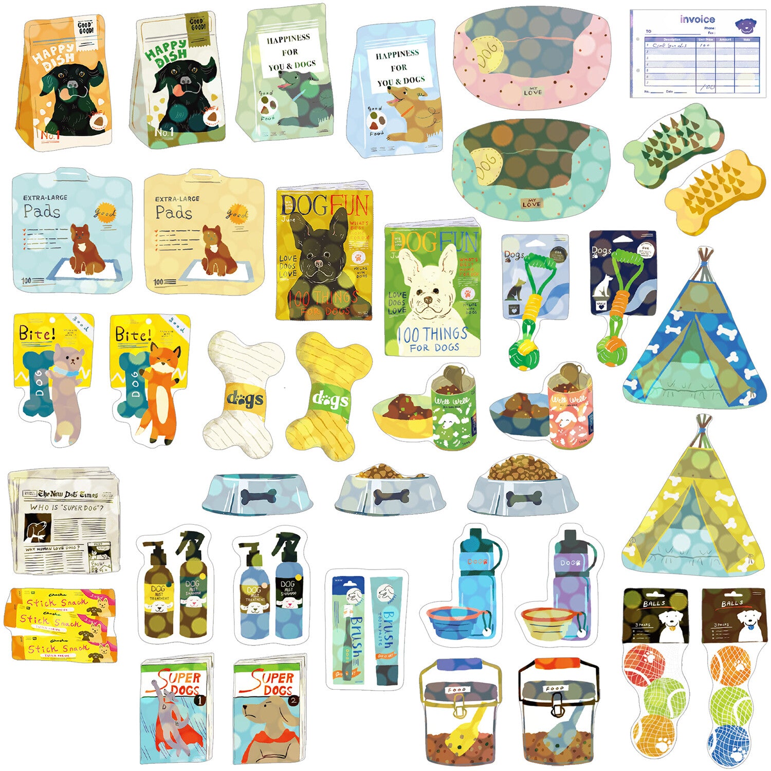 mini-carton-stickers-accessoires-chien vue 4