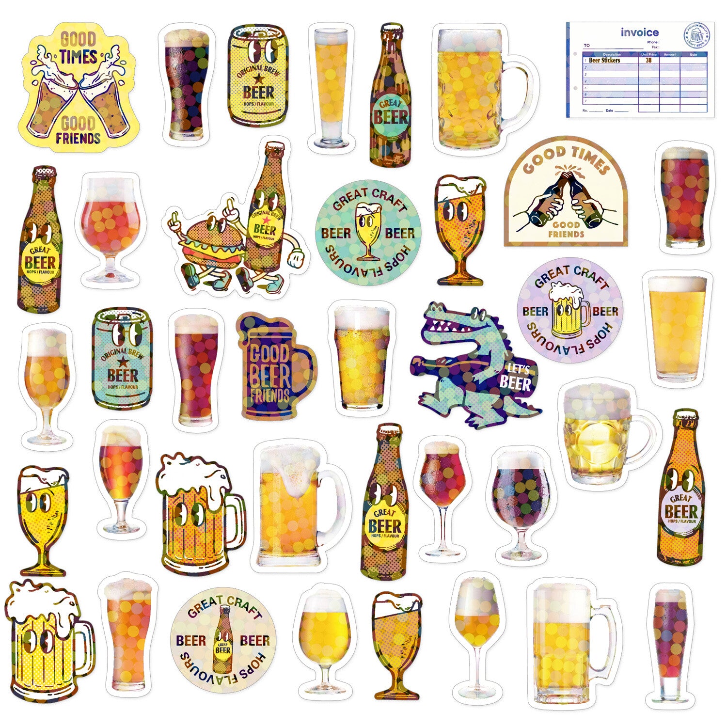 Mini carton stickers - Accessoires Bieres 4
