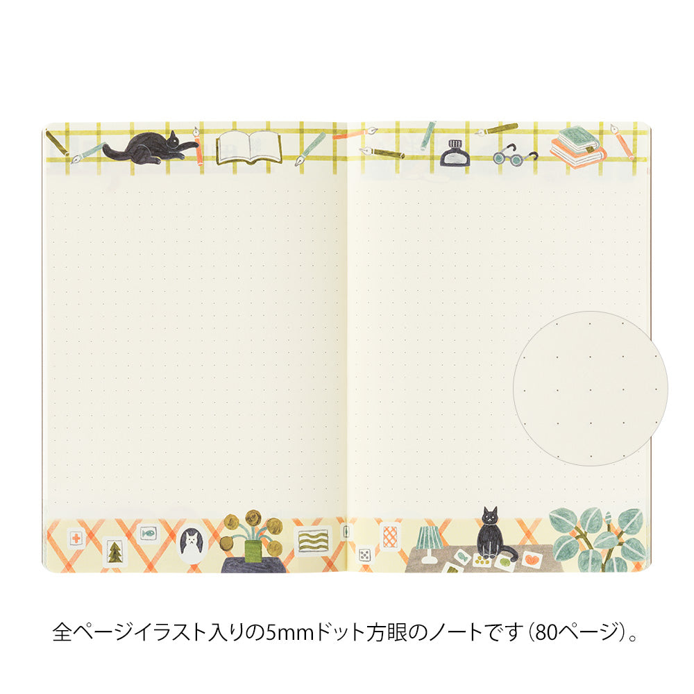 Carnet dot illustré B6 Chat - Yuru Journal – Midori illustrations