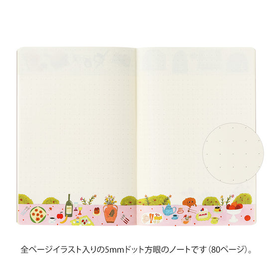 carnet-dot-illustre-b6-la-vie-yuru-journal-midori vue 2