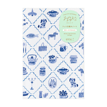 Carnet dot illustré B6 Nordique Bleu - Yuru Journal – Midori