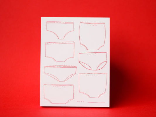 jour-de-la-semaine-undies-risograph-notepad vue 2