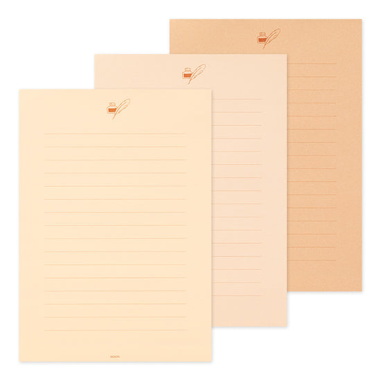 bloc-papier-a-lettres-marron-3-couleurs vue 2