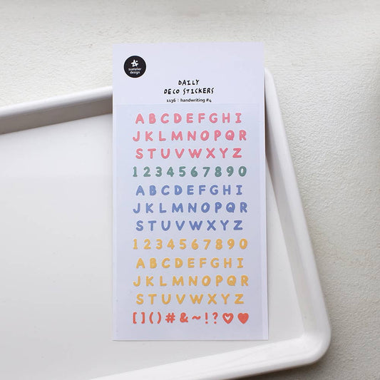 Stickers lettres majuscules et chiffres #3 n°1136 Suatelier