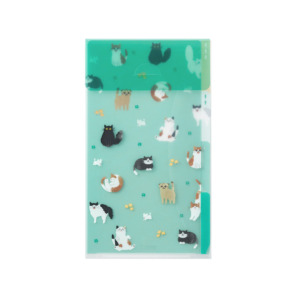 Pochettes / chemises à onglets Midori A6 chats
