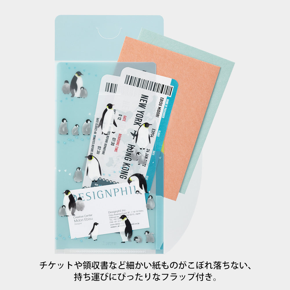 Pochettes / chemises à onglets Midori A6 pingouins usage