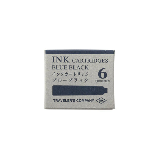 Cartouche d'encre bleu-noir pour stylo plume en laiton