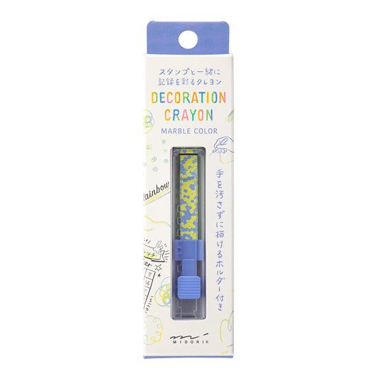 crayon-de-decoration-jaune-et-bleu vue 1