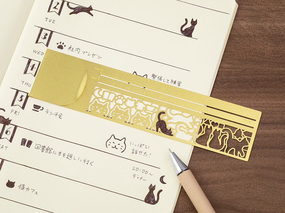 regle-normographe-clip-motifs-chats-or vue 5