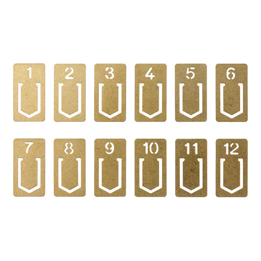 Clips Index en Laiton Numérotés
