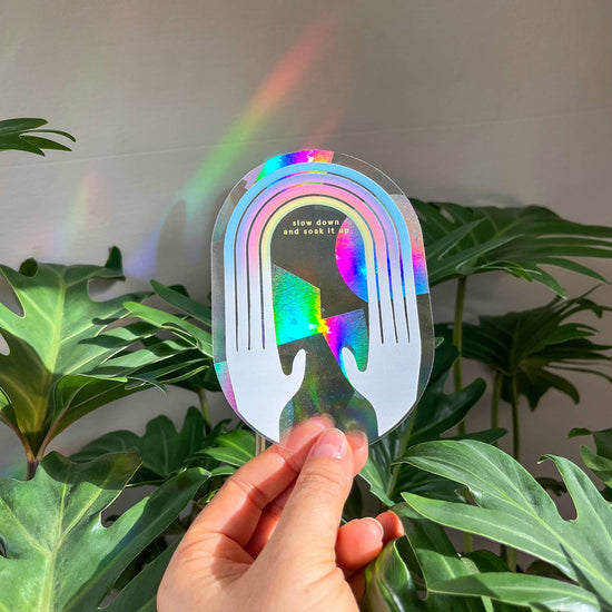 sticker-createur-d-arc-en-ciel-ralentis-et-apprecie vue 3