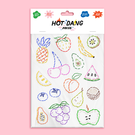 Patch thermocollant Hot Dang Press fruits brodés