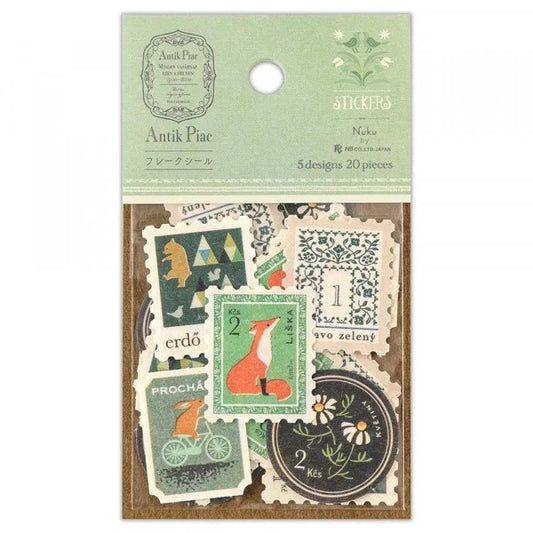 Stickers timbre – Antik Piac – Vert vintage