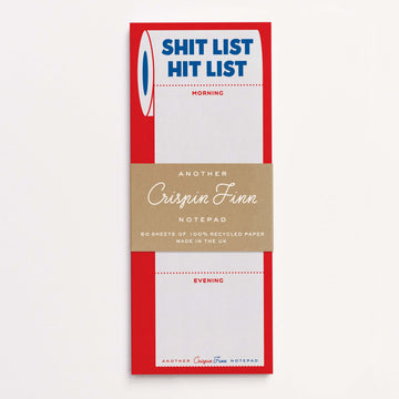 bloc notes shit list hit list Crispin Finn