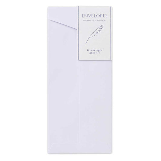 Enveloppes japonaises longues – Blanc (x8)