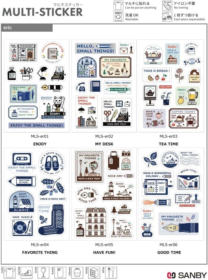 Stickers multi usage Eric illustration retro