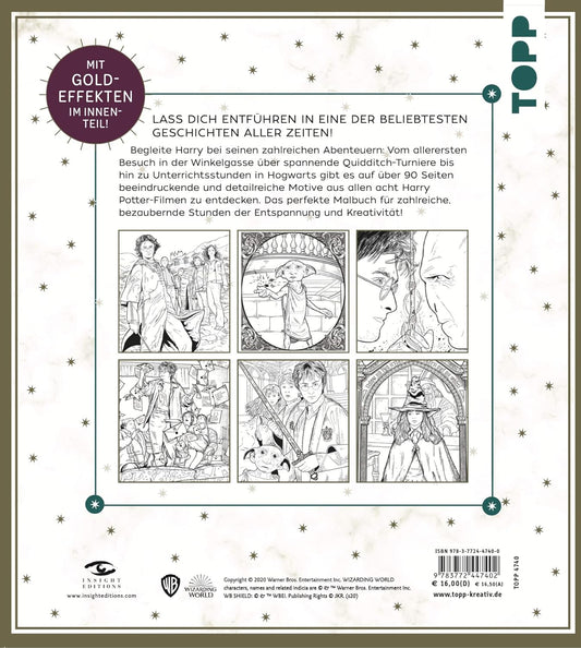 Livre de coloriage – Harry Potter : Monde Enchanté à Colorier