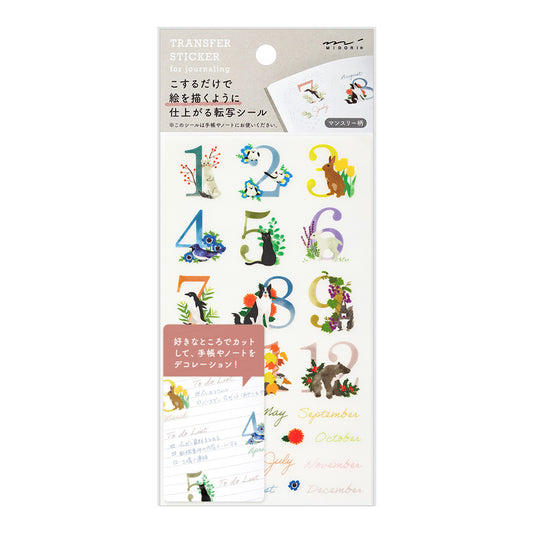 Transfert Stickers – Chiffres/Mois