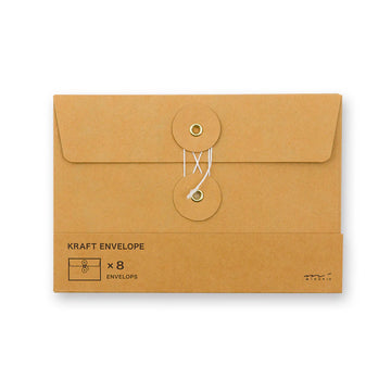 enveloppes-kraft-horizontales-avec-ficelle-taille-m-orange vue 1