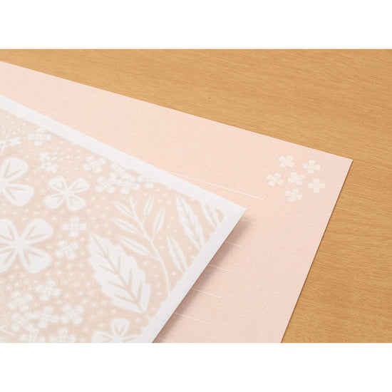 set-papier-et-enveloppes-en-filigrane-rose vue 6
