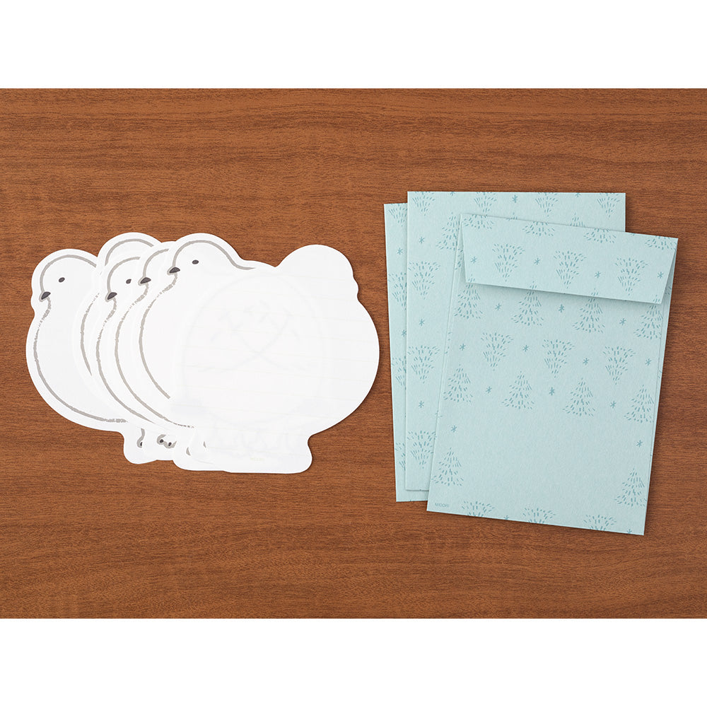 set-cartes-legeres-et-enveloppes-oiseaux vue 3