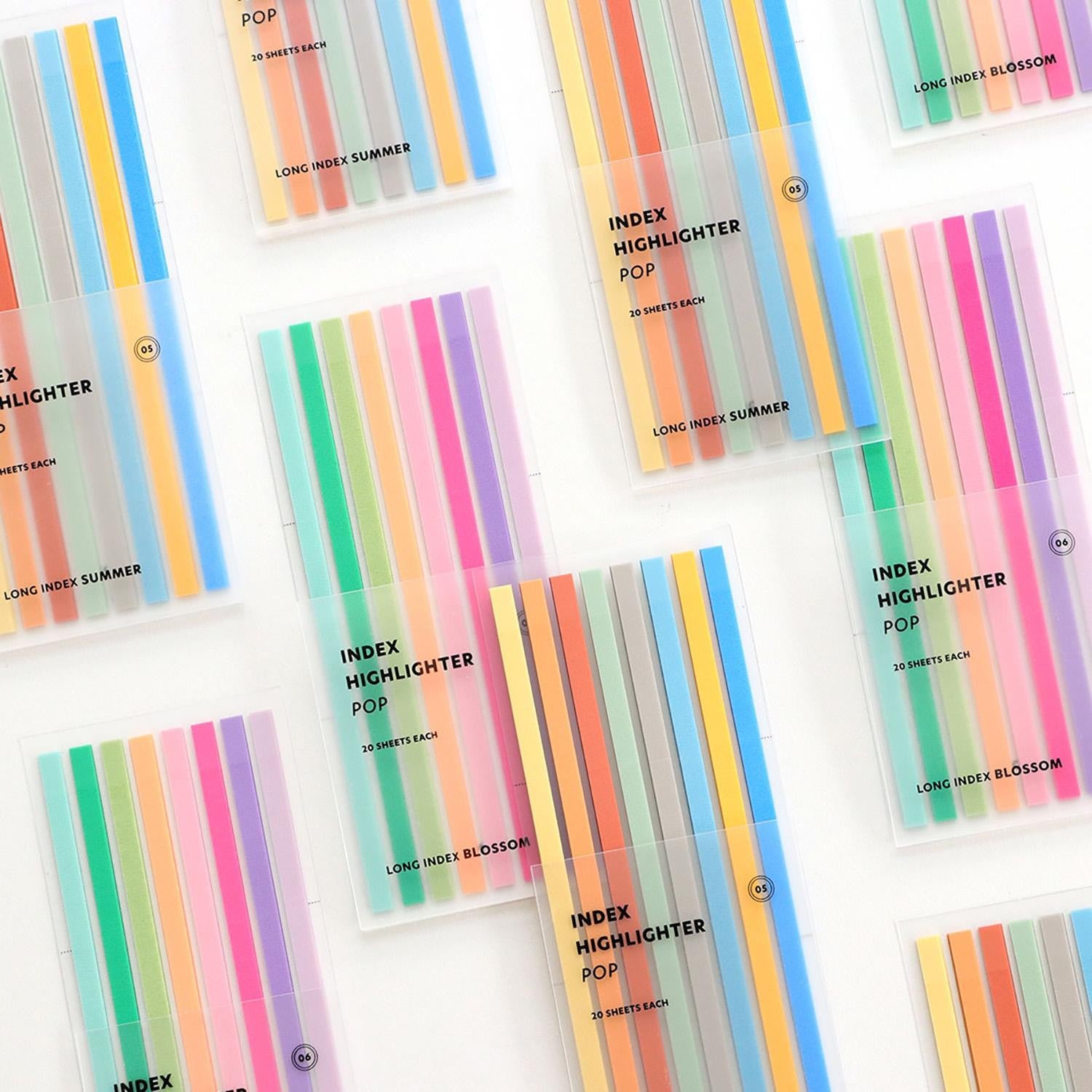 marque-pages-adhesifs-long-surligneurs-summer vue 8