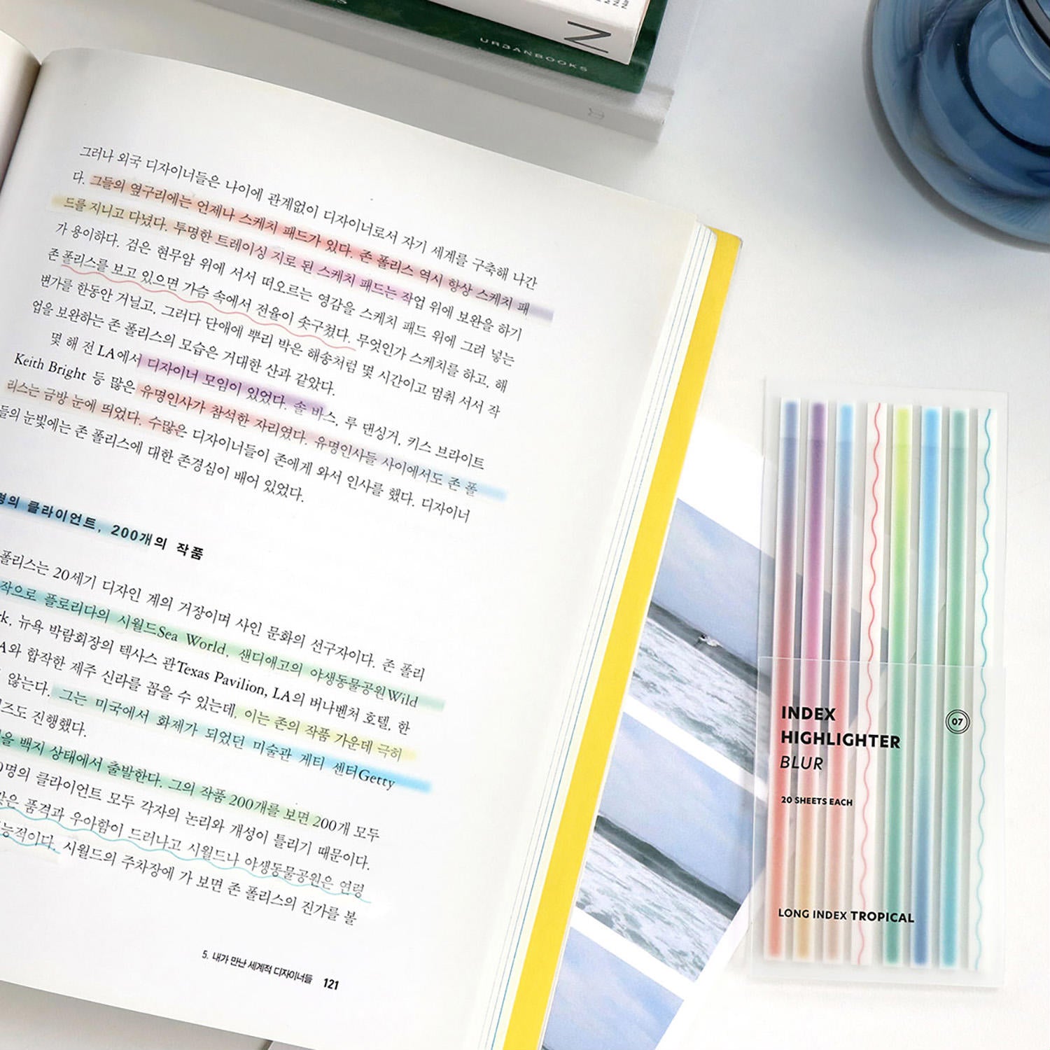 marque-pages-adhesifs-long-surligneurs-tropical vue 10