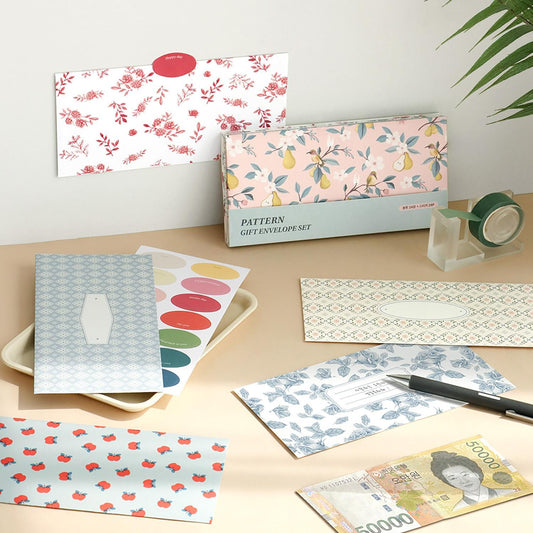 Coffret d’enveloppes décorées – 6 motifs élégants