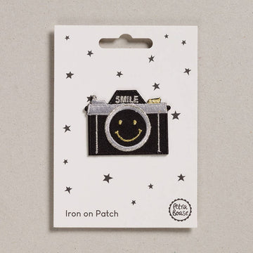 Patch brodé thermocollant – Pour tissu ou cuir - Appareil photo