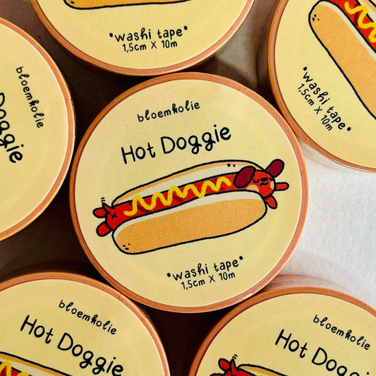 Ruban adhésif Hot Doggie – Ruban adhésif mignon de teckel hot dog
