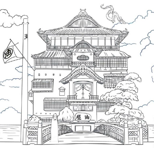 Livre de coloriage – Maisons & Univers du Studio Ghibli