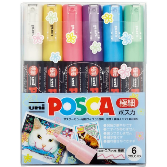 set-de-7-marqueurs-posca-metalliques-couleurs-etincelantes-copie vue 1