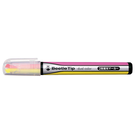 surligneur-double-couleur-rotatif-rose-jaune vue 1