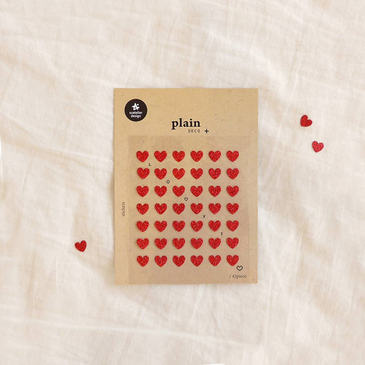 Stickers Petits coeurs pailletés Plain 14