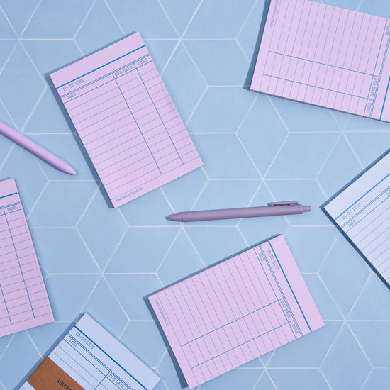 bloc-notes-pour-cartes-de-bibliotheque-rose vue 3