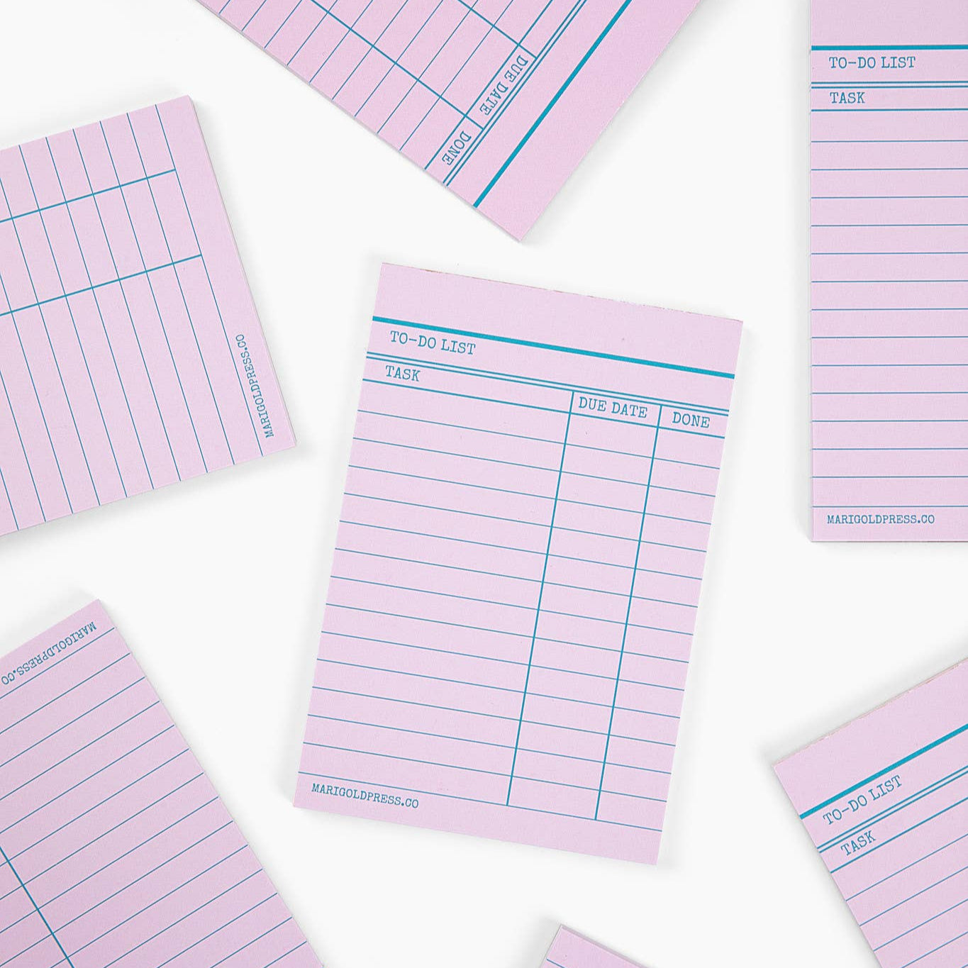 Sticky note carte de bibliothéque rose