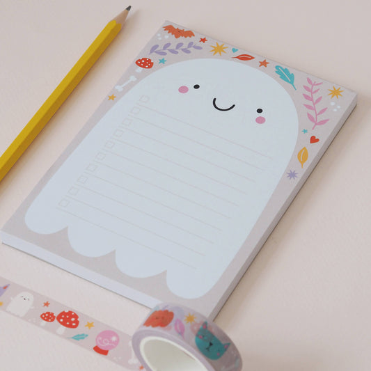Joli bloc-notes coloré Mini Ghost - A6