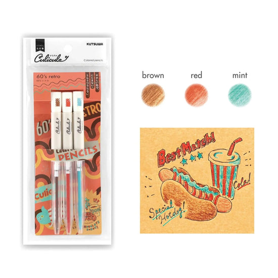 crayon-de-couleurs-twist-kutsuwa-culicule-set-de-3 vue 7