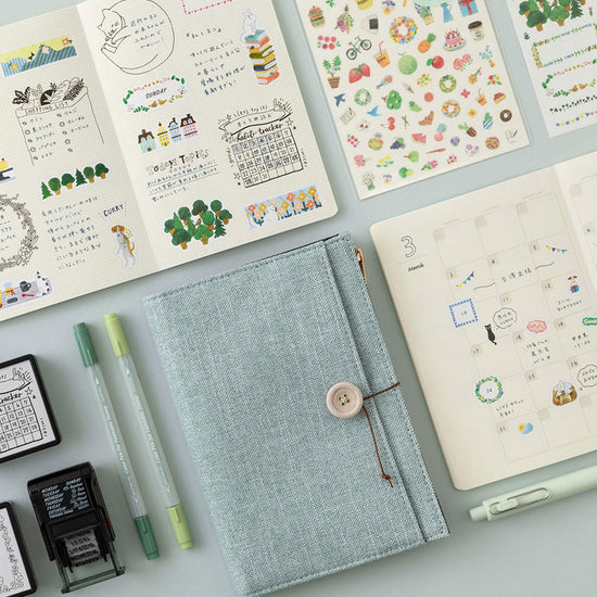 carnet-mini-carreaux-yuru-journal-midori vue 4