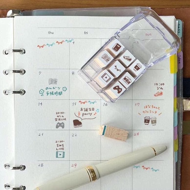 tampon agenda boite ouverte