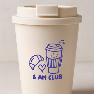 Gobelet à emporter « 6 am Club » – Crème