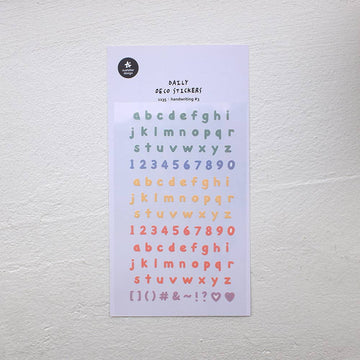 Stickers Lettres minuscules et chiffres #2 N°1135 Suatelier