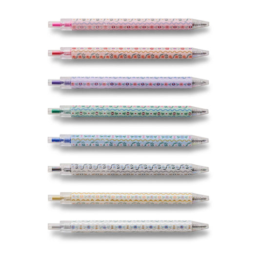 Ensemble de 8 stylos gel rétractables – Delphine • Rifle Paper Co
