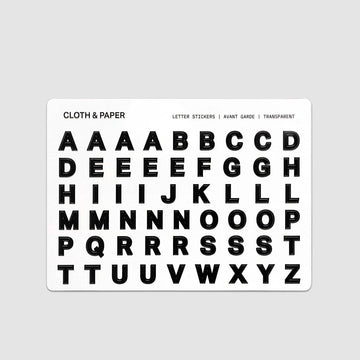 Pack de Stickers lettres - Cloth & Paper