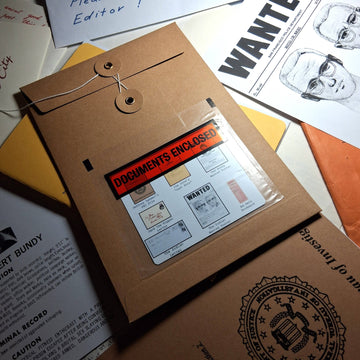 Pack True Crime – Documents d'Enquête, Archives Criminelles et Marque-page | Book Ephemera